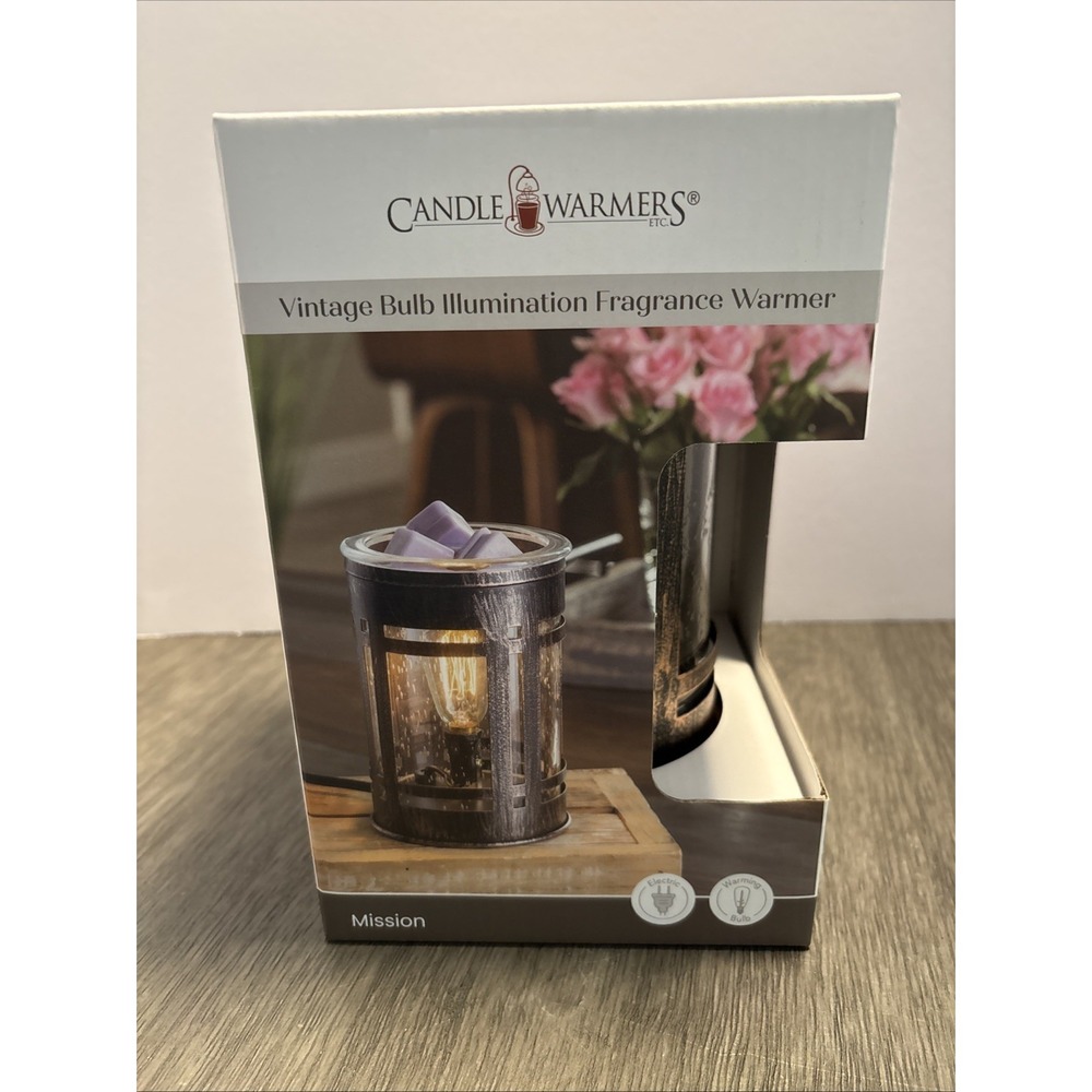 New "mission"Glass/metal Rustic Candle Warmers Illumination Wax Warmer  Electric